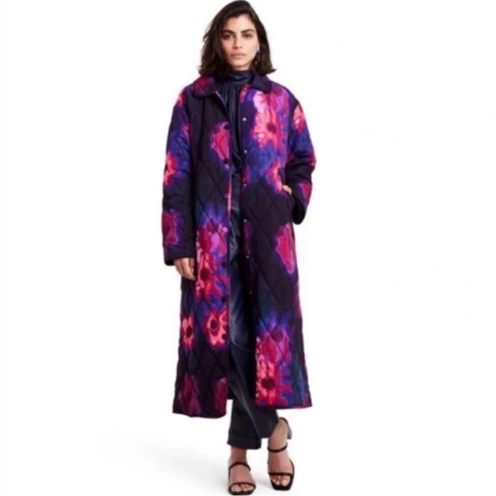 Rachel Comey x Target Floral Print Quilted Jacket Long Oversized